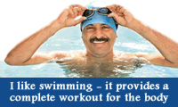 Murugavel Janakiraman likes swimming because it provides a complete workout